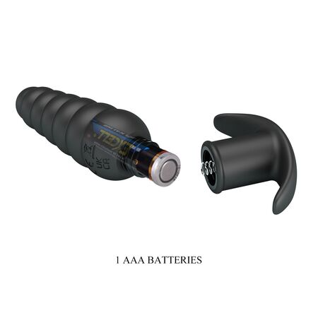 Черный анальный вибростимулятор Aeolis - 11 см.